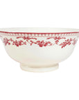 Faustine Patterned Floral Salad Bowl / Burgundy