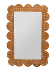 Fantine Scalloped Rattan Mirror / Natural