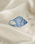 Blue Conch Embroidered Napkin