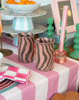 Scalloped Marble Pink Vase / Small