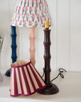 Bamboo Lamp Base / Dark Plum