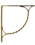 Antique Brass Twist Shelf Brackets / Sizes