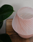 Large Glass Mushroom Lamp / Rose