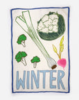 Winter Linen Tea Towel