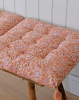 Roja Floral Chair Pad or Bench Cushion / Coral