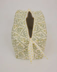 Floral Lattice Buttercream Organic Cotton Toiletry Bag / Large