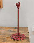 Cast Iron Kitchen Roll Holder / Red Hen