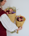 Dried Flowers - Field Bouquet - Burgundy