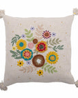 Pico Floral Embroidered Cushion