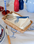 Blue Conch Embroidered Napkin