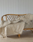 Soft Cotton Quilt / Celia Yellow and White Floral