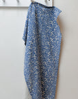 Dark Blue Floral Tea Towel