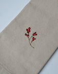 Embroidered Napkin / Winterberry Branch