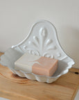 Enamel Wall Mounted Soap Holder / White