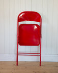 Metal Folding Chair / Red