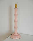 Bamboo Lamp Base / Soft Pink