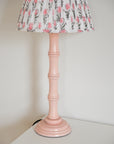 Bamboo Lamp Base / Soft Pink