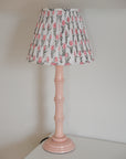 Block Printed Lampshade / Pink Posy Floral