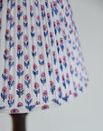 Block Printed Lampshade / Rasberry Ditsy Floral