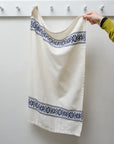 Embroidered Tea Towel / Blue