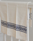 Embroidered Tea Towel / Blue