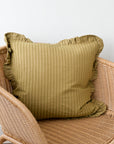 Ruffle Cushion / Tapenade