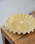 Ruffle Glass Bowl / Honey and Lilac