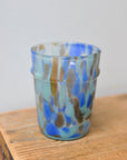 Speckled Glass Drinking Cup / Blue