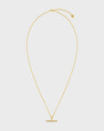 Chunky T-Bar Mid Length Chain Necklace / 18K Gold Plated