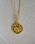 Zodiac Gold Coin Necklaces