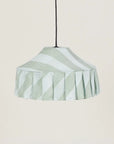 Nicole Fabric Green Striped Pendant Lampshade