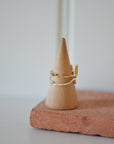 Lulu Wavy Stack Ring / Gold