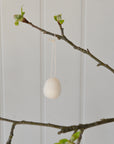 Bag of Eight Felt Hanging Easter Eggs / White