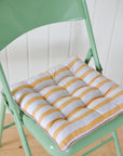 Matea Stripe Seat Cushion / Yellow