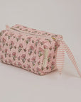 Ditsy Floral Blush Organic Cotton Toiletry Bag / Small