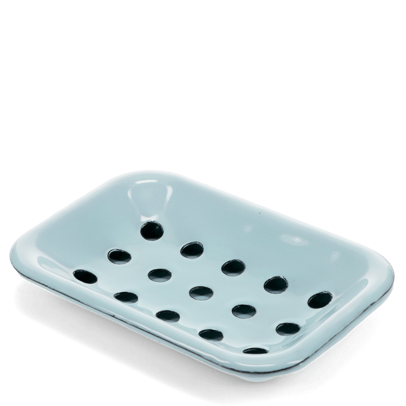 Two part Soap Dish with Drainer / Blue