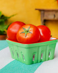 Bon Appetit 15cm Ceramic Fruit Punnet / Green & Red Tomato