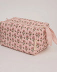 Ditsy Floral Blush Organic Cotton Toiletry Bag / Large