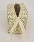 Floral Lattice Buttercream Organic Cotton Toiletry Bag / Small