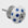Blue Polka Dot / Chrome