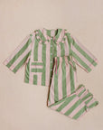 TBCo Cotton Pyjamas in Green Stripe
