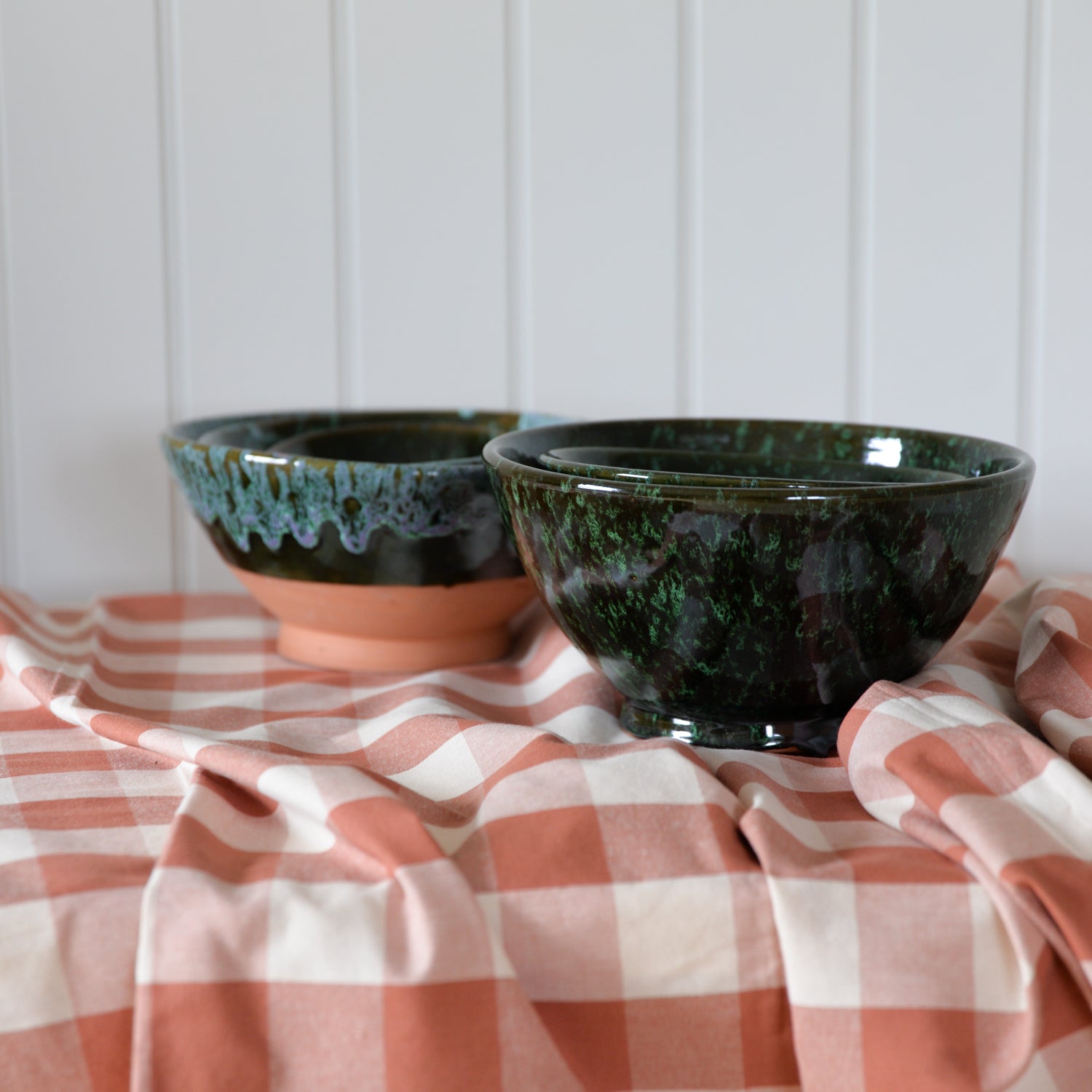Clay Green Glazed Bowls / Sizes