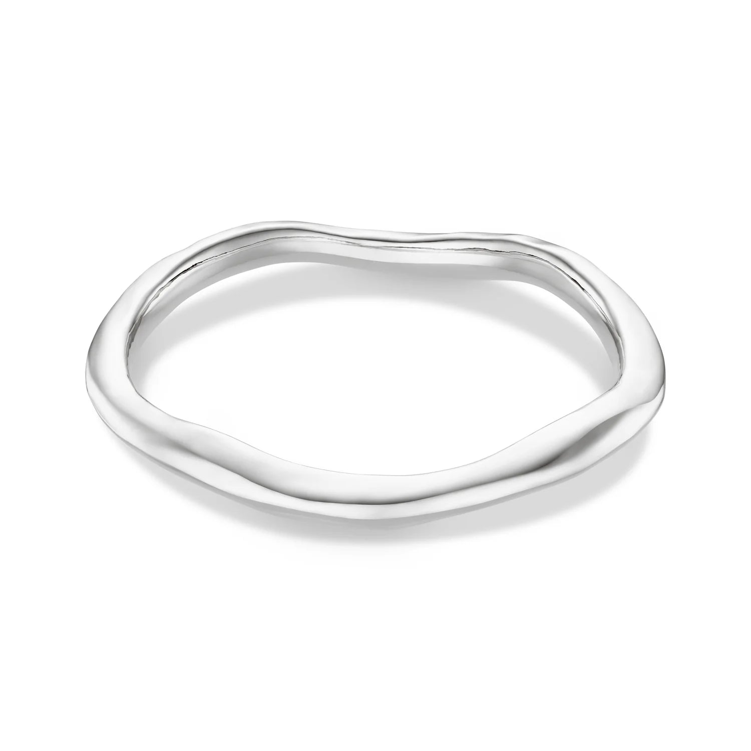 Polished Hammered Bangle / 18K Gold or 925 Silver Plated