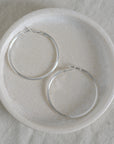 Halo Large Statement Hoop Earrings / Gold or Silver