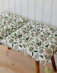 Divya Floral Chair Pad or Bench Cushion / Green