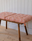 Roja Floral Chair Pad or Bench Cushion / Coral