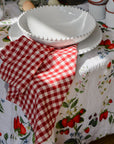 Wild Strawberry Linen Tablecloth