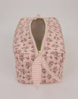 Ditsy Floral Blush Organic Cotton Toiletry Bag / Large