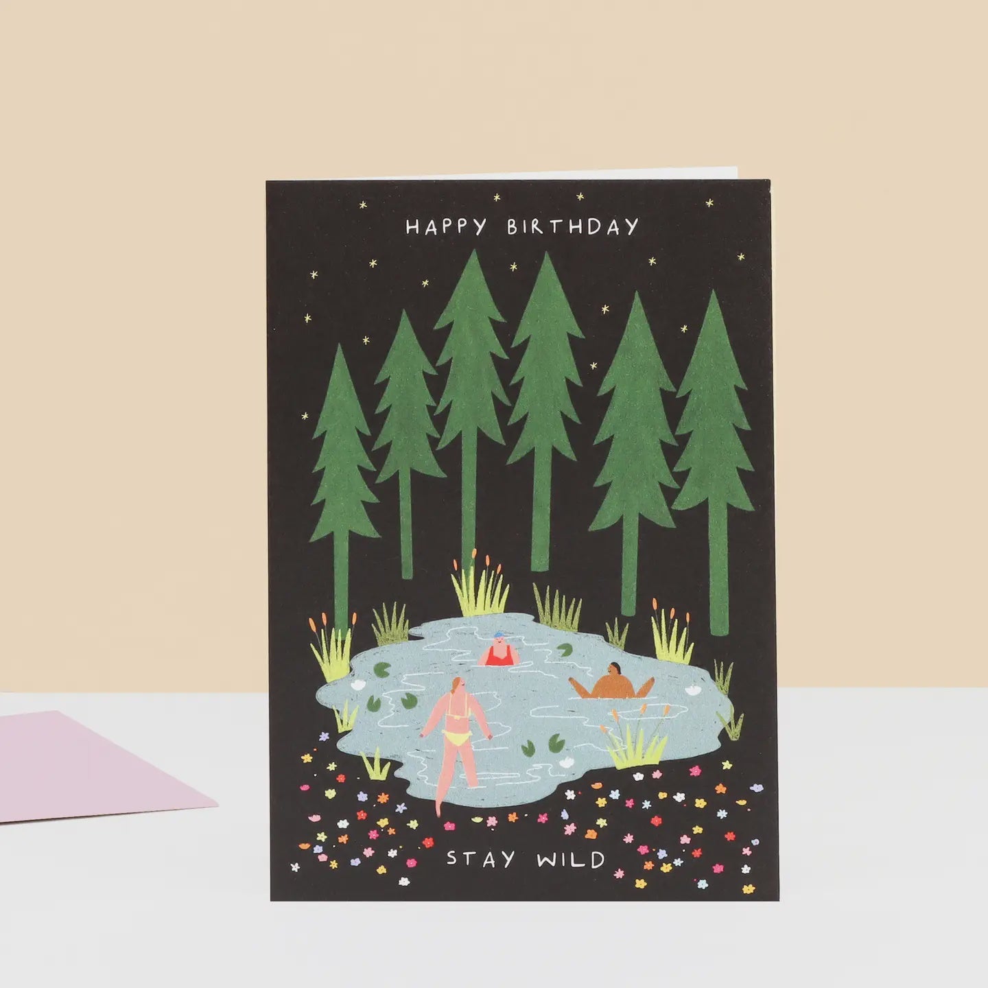 Stay Wild Swimming Birthday Card