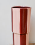 Floki Wide Stripe Vase / Red